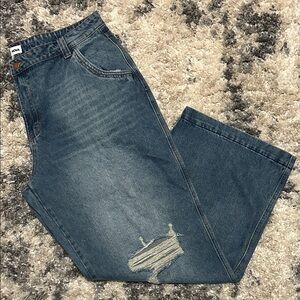 Fashion Nova Blue Wide Leg Jeans